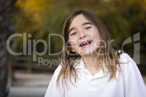 Young Child Girl Portrait Outside