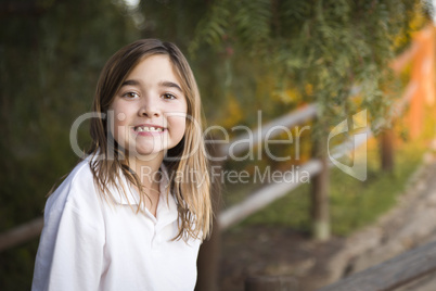 Young Child Girl Portrait Outside