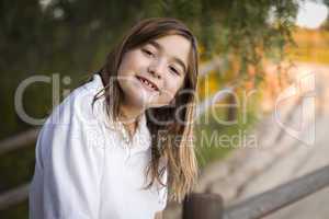 Young Child Girl Portrait Outside