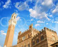 Siena, Italy. Beautiful view of Piazza del Campo
