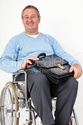 Man sitting in a wheelchair