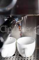 espresso coffe making with professional machine