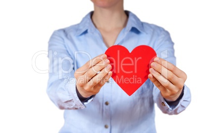 person holding a heart