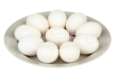 Eggs in a plate