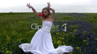 Bride in flowers