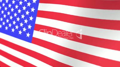 3D Rendered Animated United States Flag