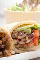 kafta shawarma chicken pita wrap roll sandwich