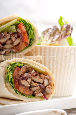 kafta shawarma chicken pita wrap roll sandwich