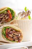 kafta shawarma chicken pita wrap roll sandwich