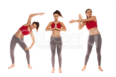 three yoga positions