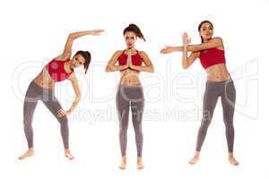 three yoga positions