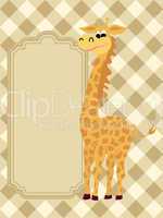 vintage card giraffe