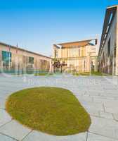 The Bundeskanzleramt (Kanzleramt) panorama, famous landmark in Berlin - Chancellery is the seat of the German federal government and the residence of the German Bundeskanzler