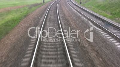 Railroad track. View from the last wagon