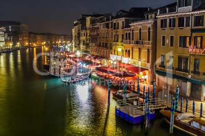 Grand Canal in Venice. NIght