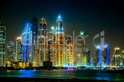 Dubai Marina cityscape, UAE Dubai Marina cityscape, UAE