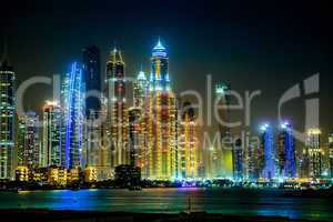 Dubai Marina cityscape, UAE