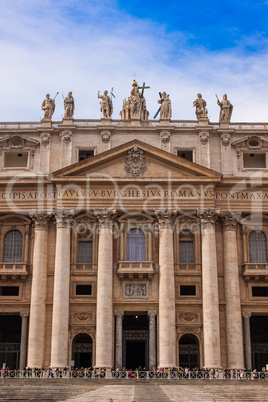 St. Peter's Basilica in Vatican City in Rome, Italy.