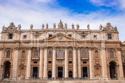 St. Peter's Basilica in Vatican City in Rome, Italy.