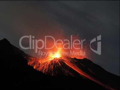 Strombolian eruption Volcano