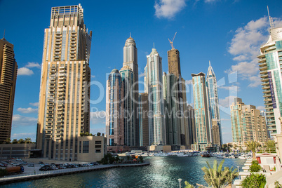 Dubai Marina cityscape, UAE