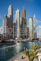 Dubai Marina cityscape, UAE