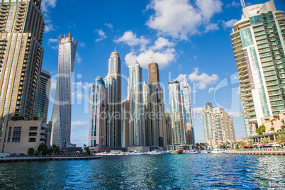 Dubai Marina cityscape, UAE