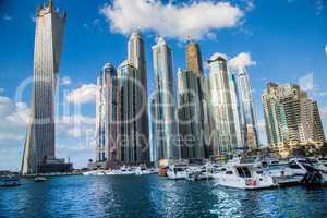 Dubai Marina cityscape, UAE