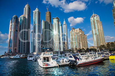 Dubai Marina cityscape, UAE