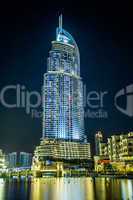 Address Hotel in the downtown Dubai area overlooks the famous da