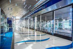 Dubai Metro Terminal in Dubai, United Arab Emirates.