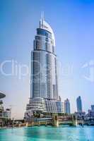 Address Hotel in the downtown Dubai area overlooks the famous da