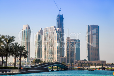 Dubai downtown. East, United Arab Emirates architecture