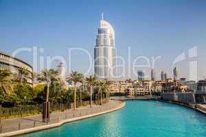 Address Hotel in the downtown Dubai area overlooks the famous da