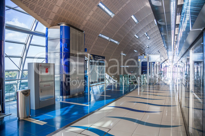 Dubai Metro Terminal in Dubai, United Arab Emirates.