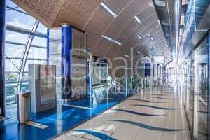 Dubai Metro Terminal in Dubai, United Arab Emirates.