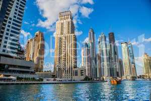 Dubai Marina cityscape, UAE