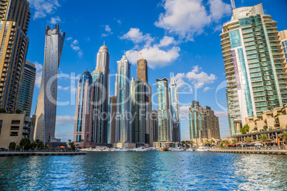 Dubai Marina cityscape, UAE