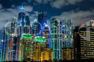 Dubai Marina cityscape, UAE