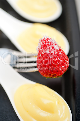 custard pastry cream and berries