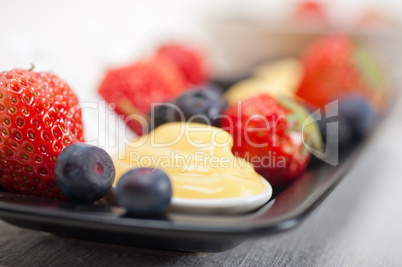 custard pastry cream and berries