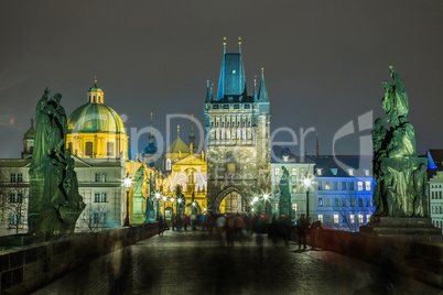 Karlov or charles bridge in Prague