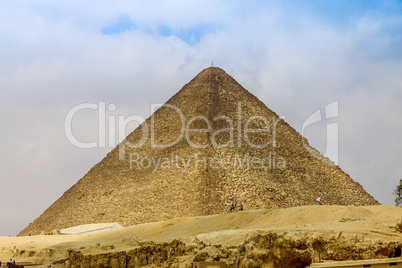 Sphinx and the Great Pyramid in the Egypt