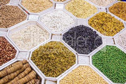 Dried fruit and nuts mix in Dubai market