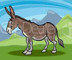 donkey farm animal cartoon illustration