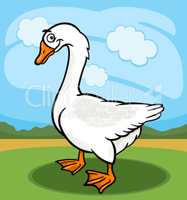 goose bird farm animal cartoon illustration