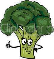funny broccoli vegetable cartoon illustration