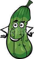 cute cucumber vegetable cartoon illustration
