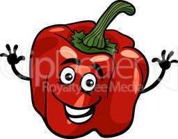 cute red pepper vegetable cartoon illustration