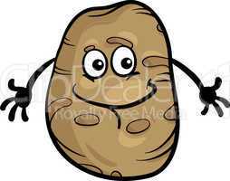 cute potato vegetable cartoon illustration
